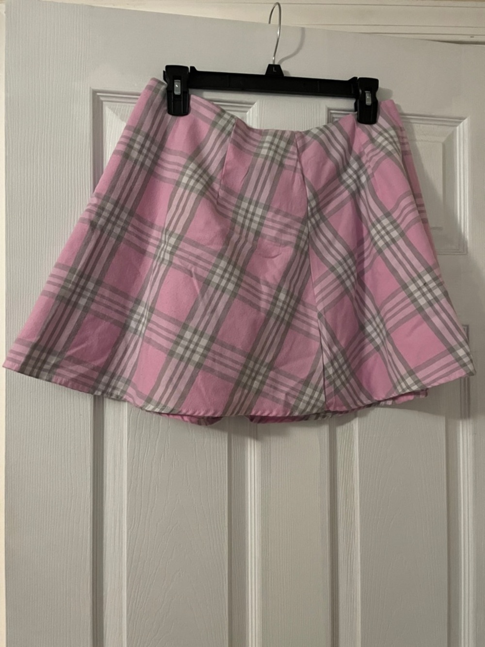 crown & ivy Pink Plaid Circle Skirt